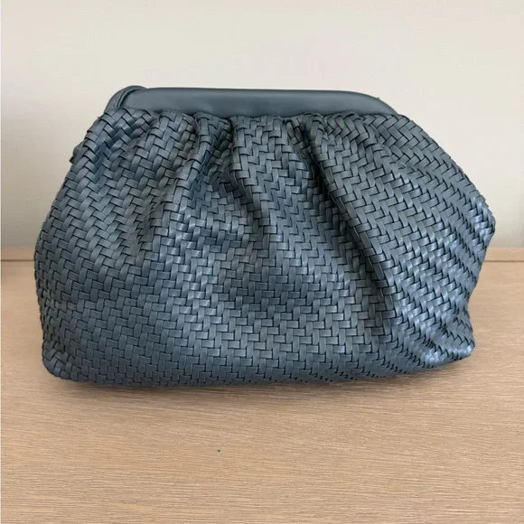 Anthropologie Woven Clutch in Slate Blue - Picture 2 of 5
